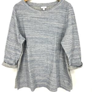 J. Jill Blue Heathered Tunic Side Panel Inserts Size XL